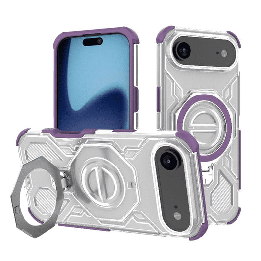 Funda para Apple iPhone 17 Air, Techsuit, Carbon Shield Pro, Morado