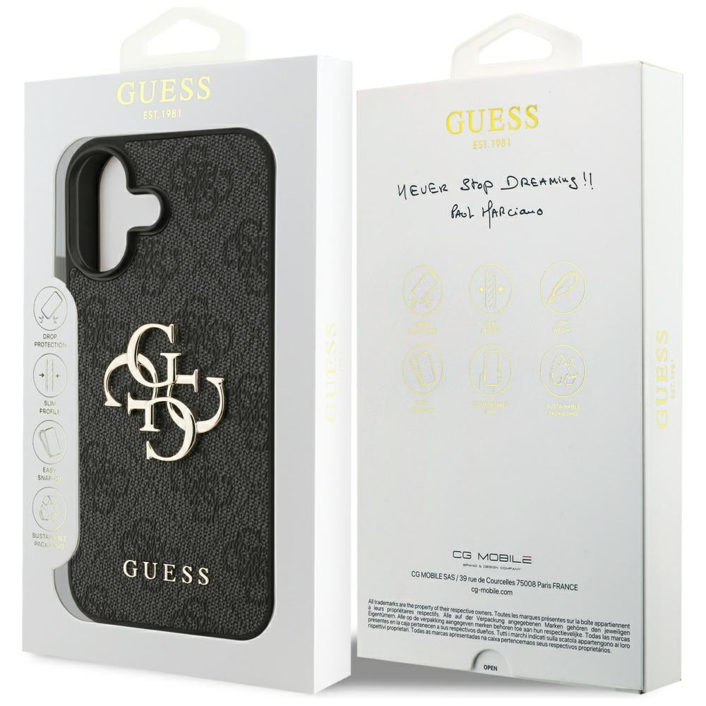 Funda para Apple iPhone 17, Guess, 4G Big Logo, Negra