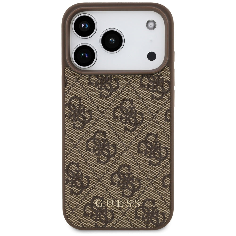 Funda para Apple iPhone 17 Pro, Guess, 4G Classic, Marrón