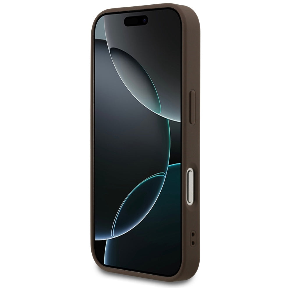 Funda para Apple iPhone 17 Pro, Guess, 4G Classic, Marrón