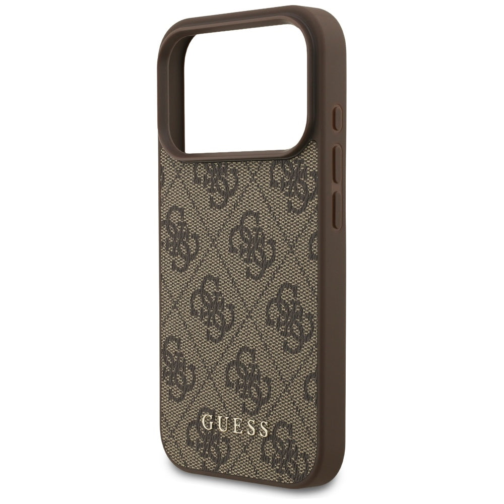 Funda para Apple iPhone 17 Pro, Guess, 4G Classic, Marrón