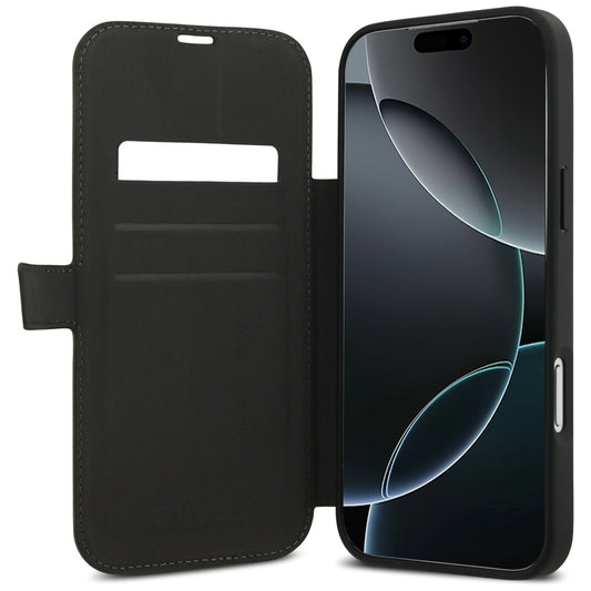 Funda para Apple iPhone 17 Pro, Guess, Logo Metal 4G, Marrón