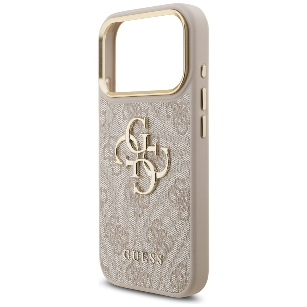 Funda para Apple iPhone 17 Pro, Guess, Big 4G Logo Classic, Rosa Dorado