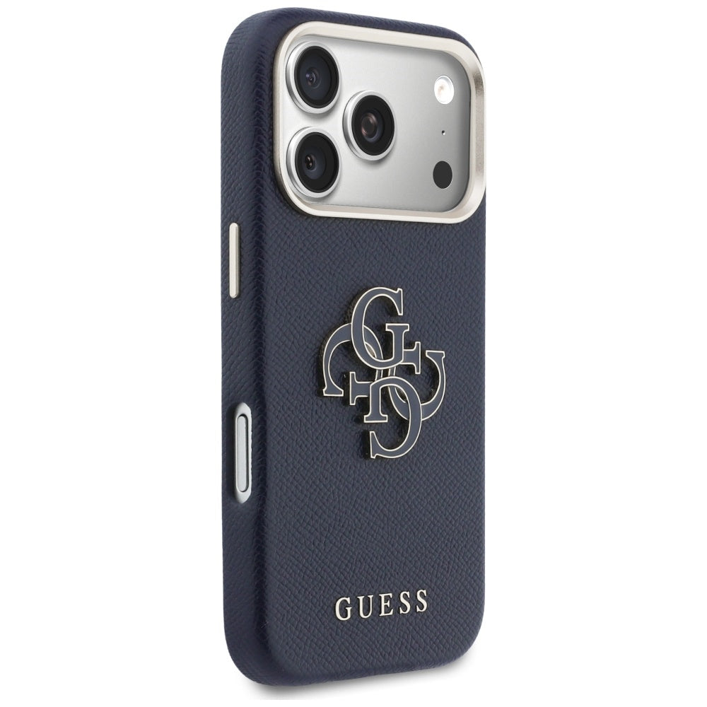 Funda para Apple iPhone 17 Pro, Guess, Resin Logo, Azul