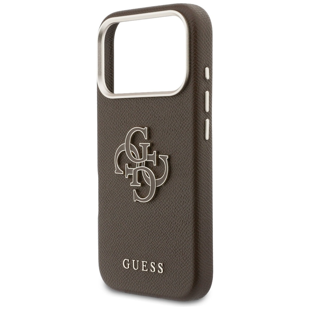 Funda para Apple iPhone 17 Pro, GUESS, Resin Logo, Marrón