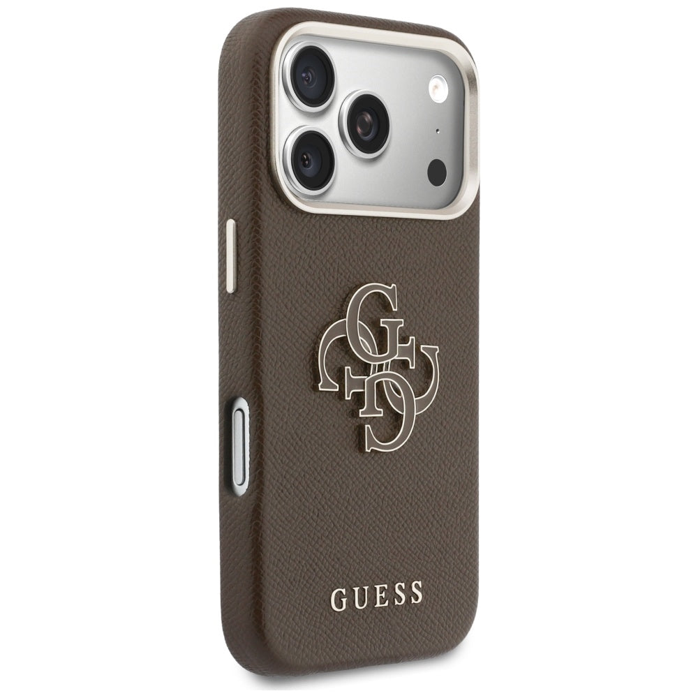 Funda para Apple iPhone 17 Pro, GUESS, Resin Logo, Marrón