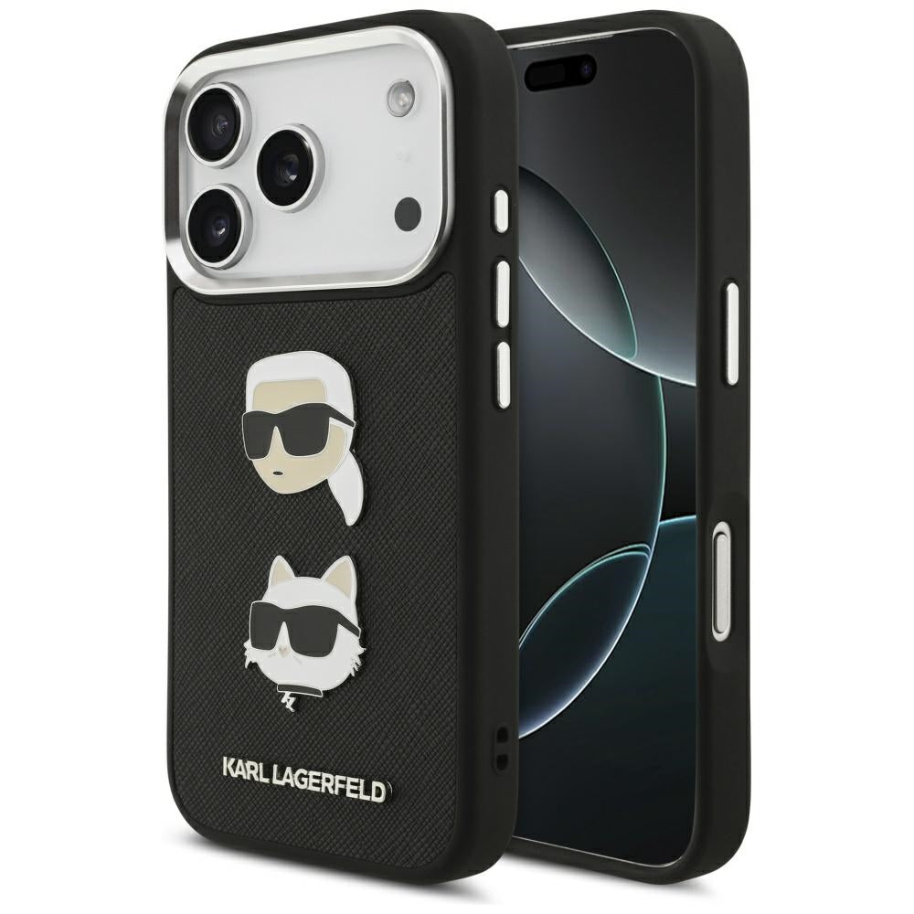 Case for Apple iPhone 17 Pro, Karl Lagerfeld, Grained Karl & Choupette – GSMnet Case for Apple iPhone 17 Pro, Karl Lagerfeld, Grained Karl & Choupette – GSMnet