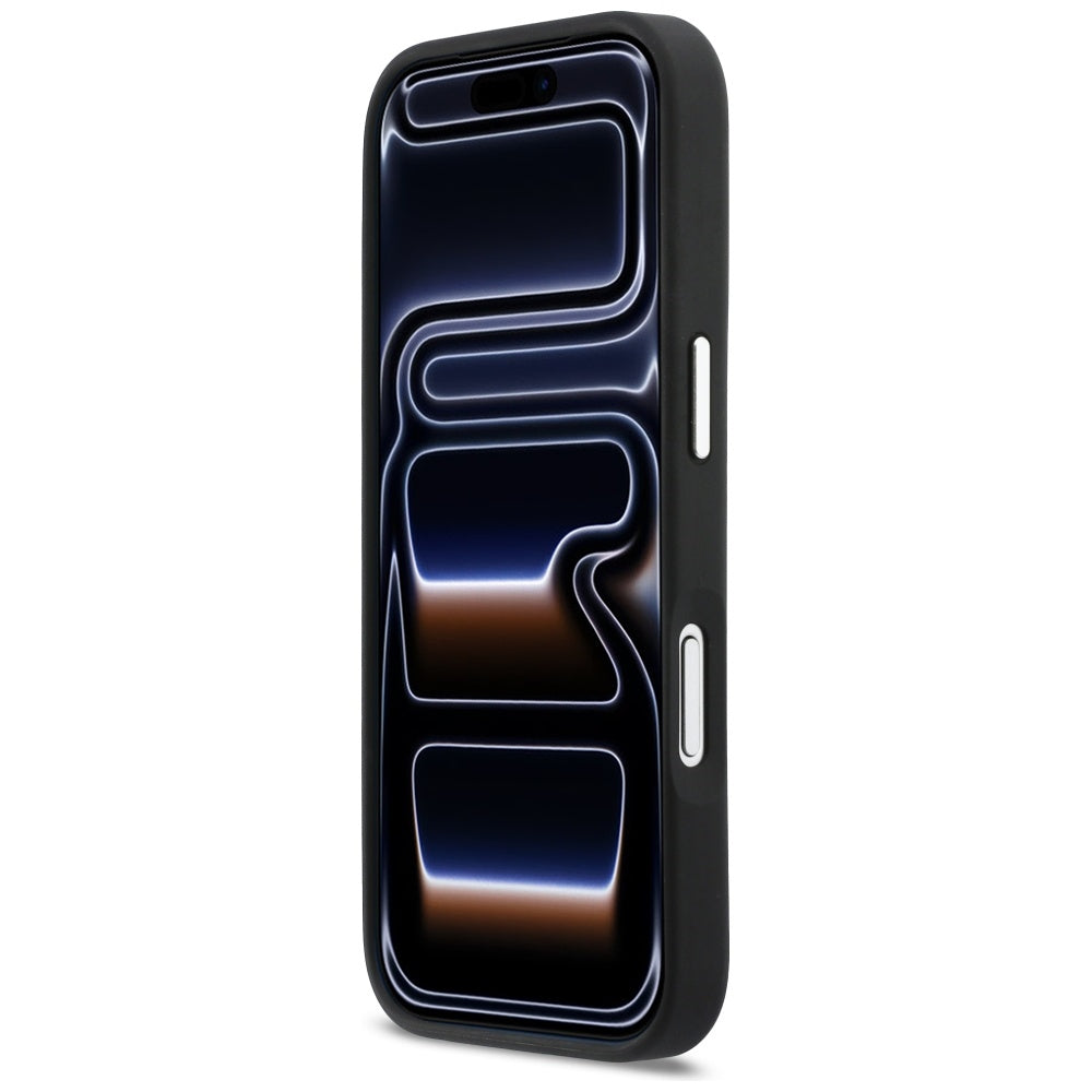 Funda para Apple iPhone 17 Pro, Karl Lagerfeld, Karl & Choupette Print with Pocket, Negra