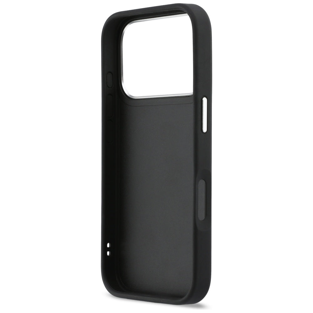 Funda para Apple iPhone 17 Pro, Karl Lagerfeld, Karl & Choupette Print with Pocket, Negra