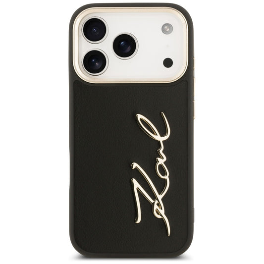 Funda para Apple iPhone 17 Pro, Karl Lagerfeld, Script Logo, Negra