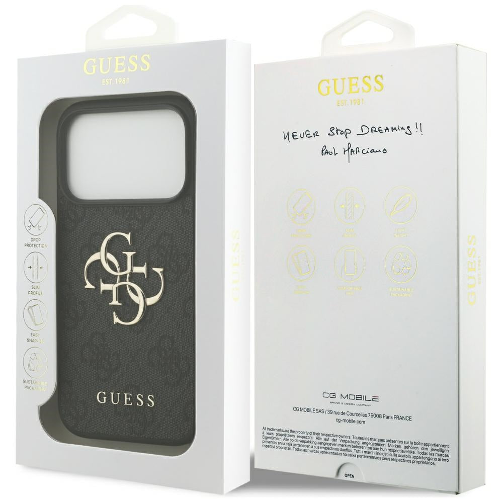 Funda para Apple iPhone 17 Pro Max, Guess, 4G Big Logo, Negra