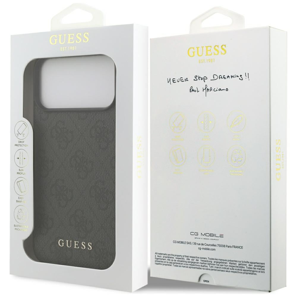 Funda para Apple iPhone 17 Pro Max, Guess, 4G Classic, Negra