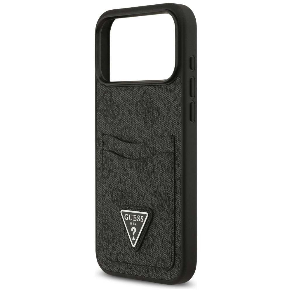 Funda para Apple iPhone 17 Pro Max, Guess, 4G Double Card Triangle, Negra
