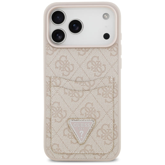Funda para Apple iPhone 17 Pro Max, Guess, 4G Double Card Triangle, Rosa.