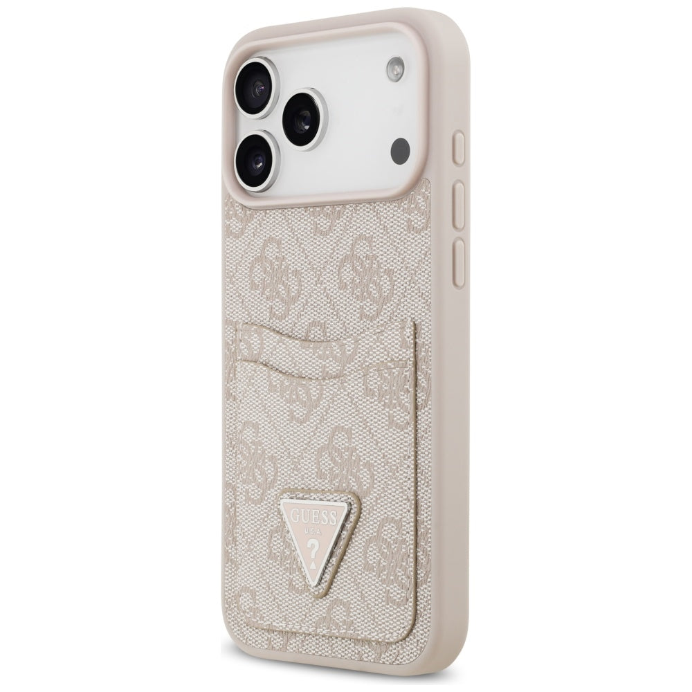 Funda para Apple iPhone 17 Pro Max, Guess, 4G Double Card Triangle, Rosa.