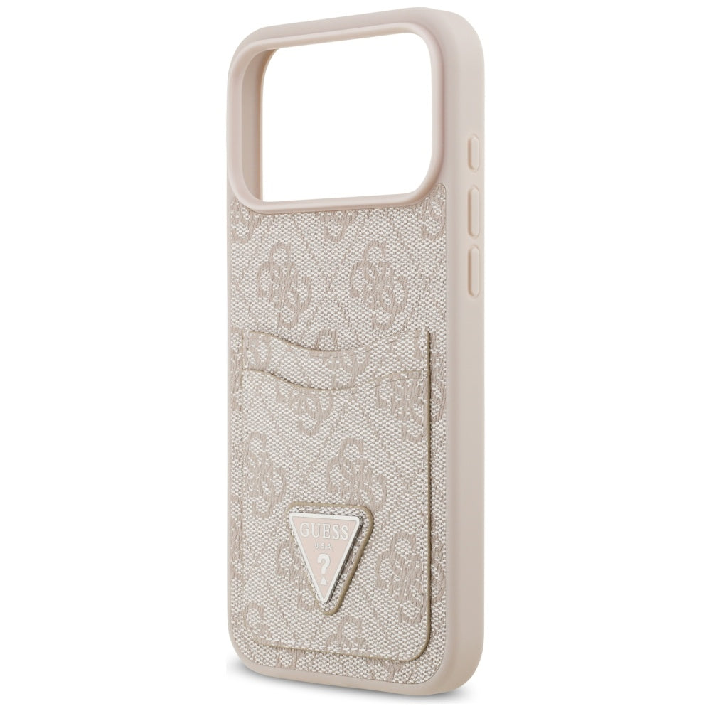 Funda para Apple iPhone 17 Pro Max, Guess, 4G Double Card Triangle, Rosa.