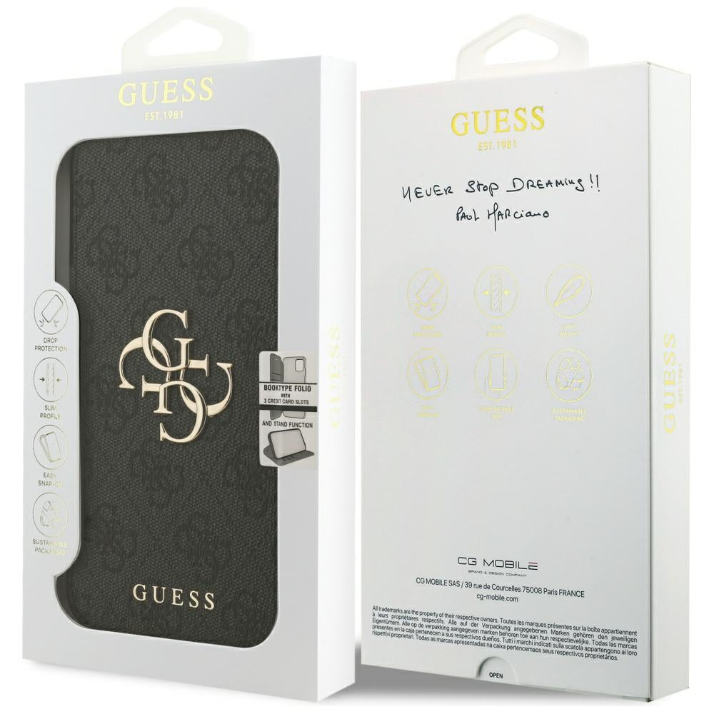 Funda para Apple iPhone 17 Pro Max, Guess, 4G Metal Logo, Negra