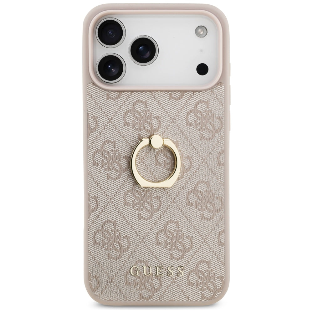 Funda para Apple iPhone 17 Pro Max, Guess, 4G Ring Stand, Marrón