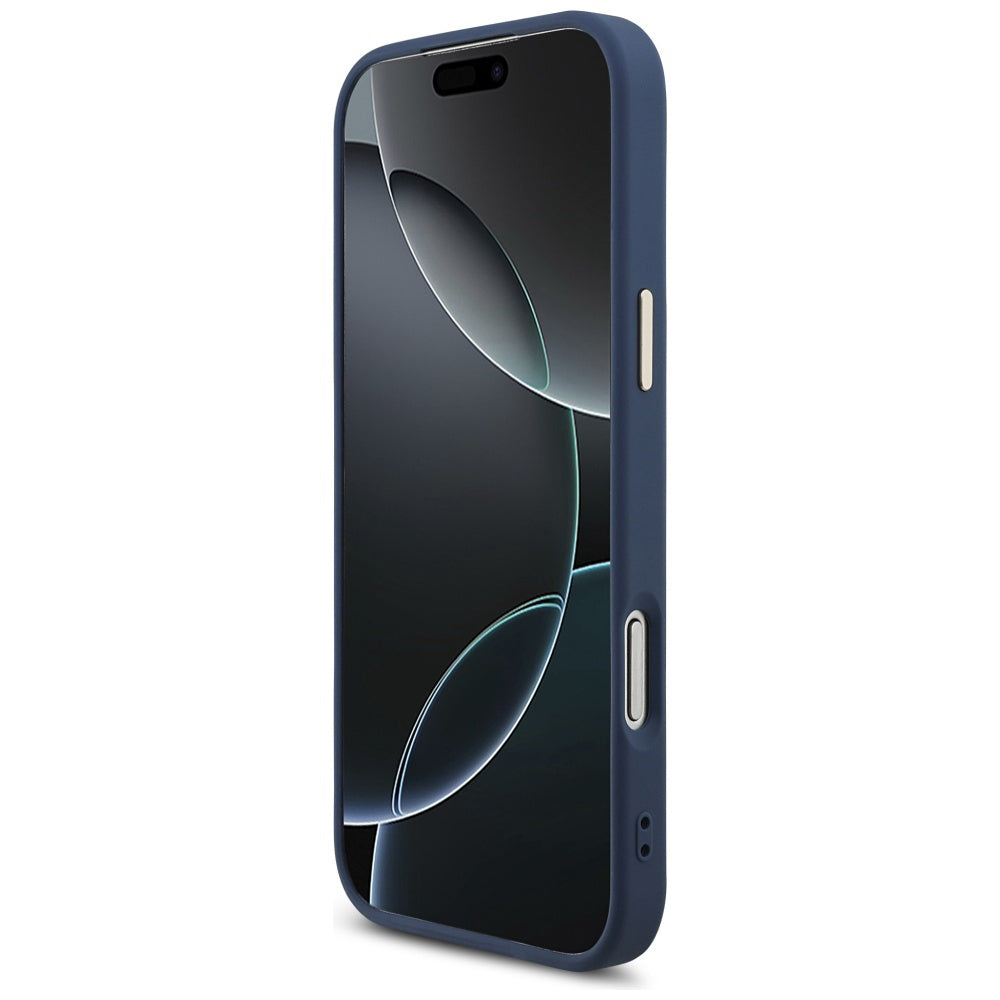 Funda para Apple iPhone 17 Pro Max, Guess, Big 4G Logo Classic, Azul Dorado.