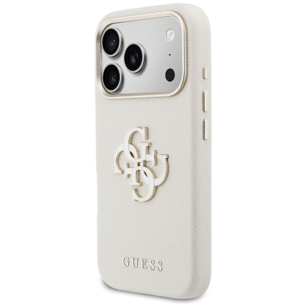 Funda para Apple iPhone 17 Pro Max, Guess, Resin Logo, Beige