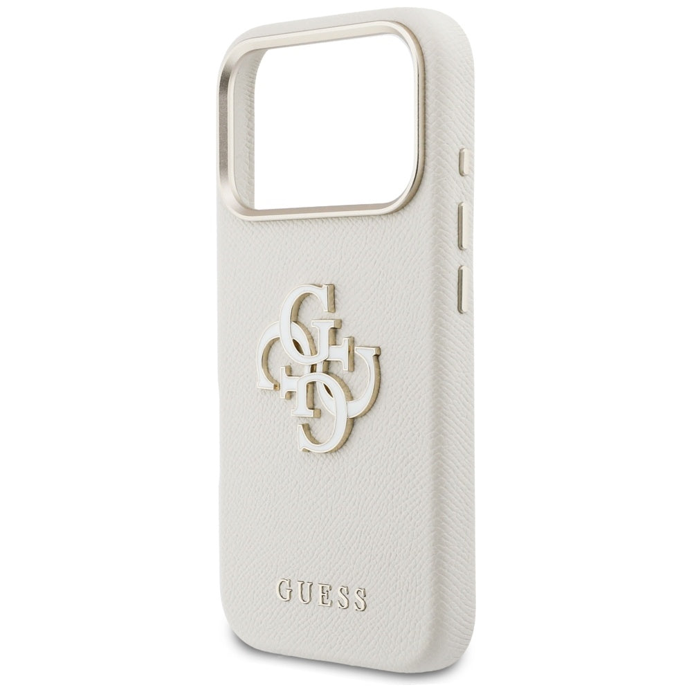 Funda para Apple iPhone 17 Pro Max, Guess, Resin Logo, Beige