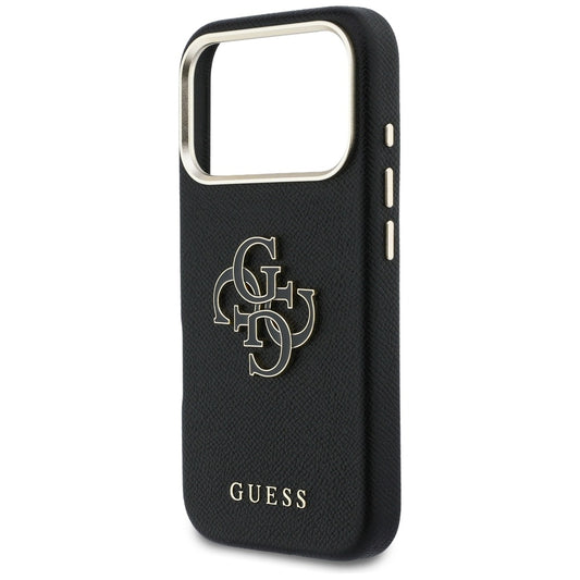 Funda para Apple iPhone 17 Pro Max, Guess, Resin Logo, Negra
