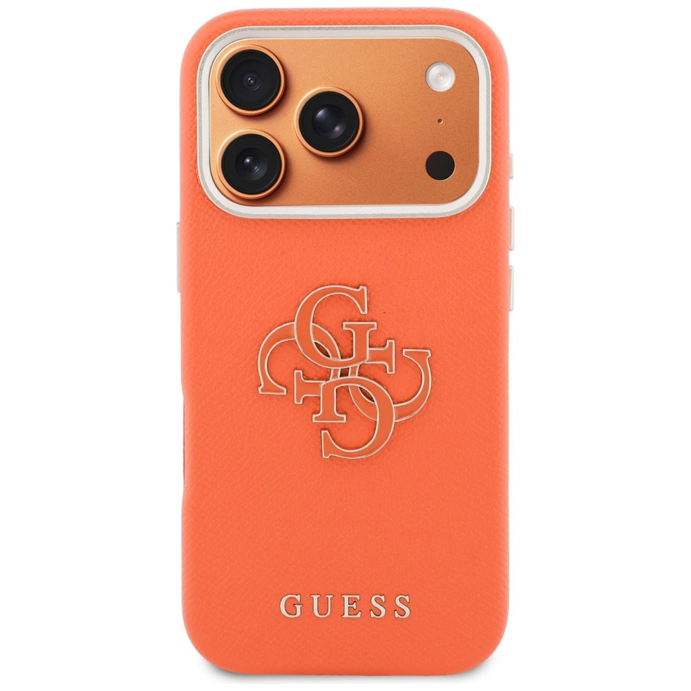 Funda para Apple iPhone 17 Pro Max, GUESS, Resin Logo, Naranja