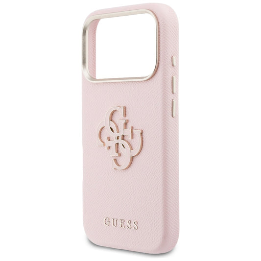 Funda para Apple iPhone 17 Pro Max, Guess, Resin Logo, Rosa