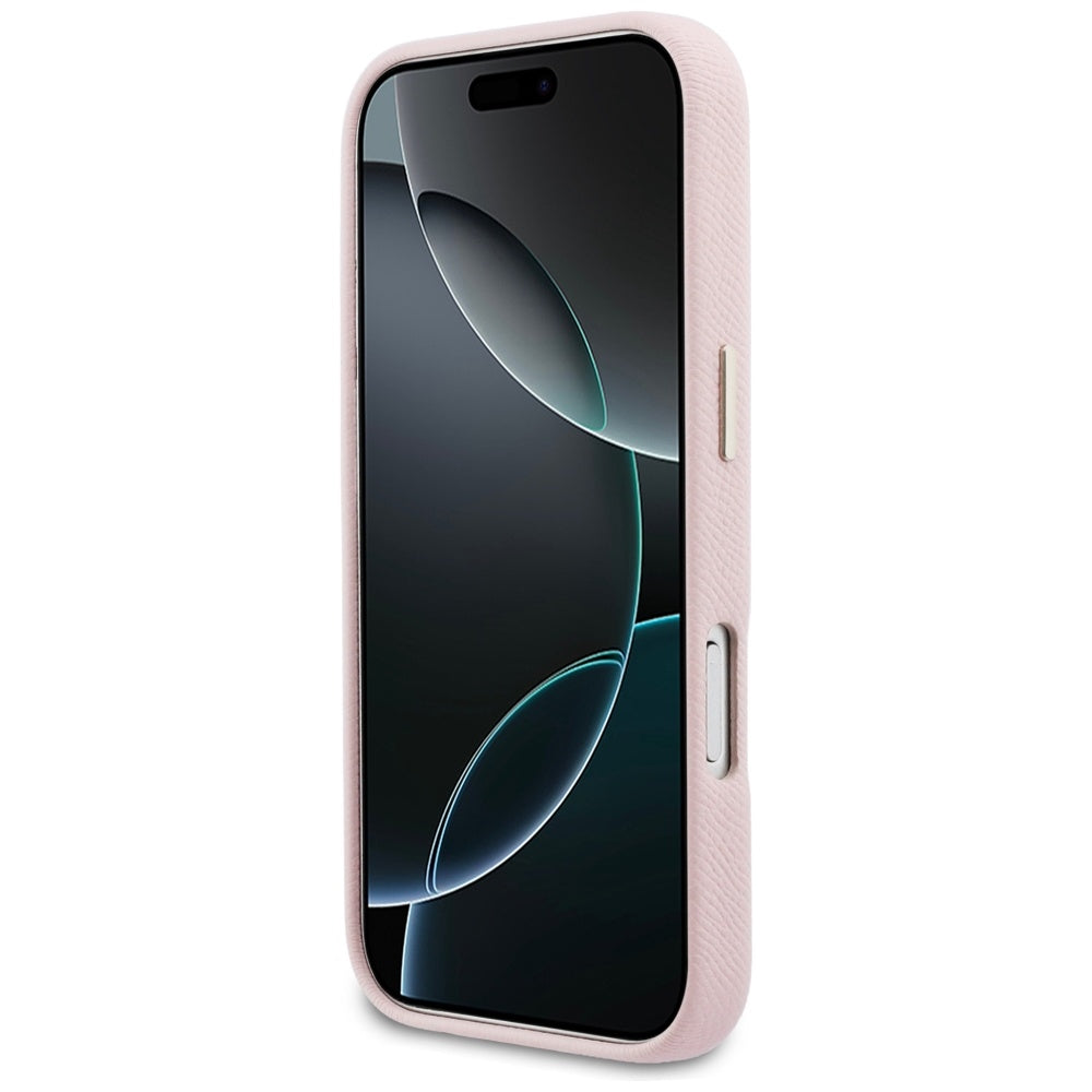 Funda para Apple iPhone 17 Pro, Guess, Logo de Resina, Rosa