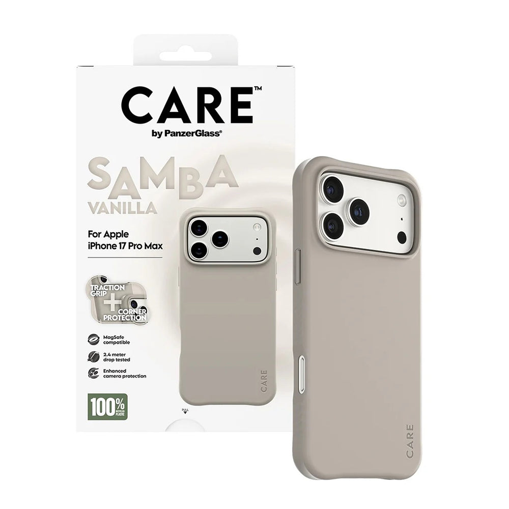 Funda para Apple iPhone 17 Pro Max, PanzerGlass, Care Fashionable, Beige