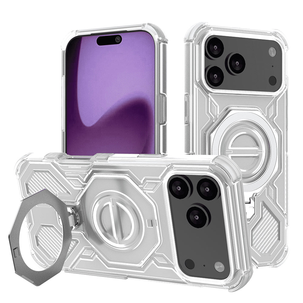 Funda para Apple iPhone 17 Pro Max, Techsuit, Carbon Shield Pro, Blanca