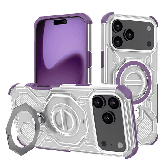 Funda para Apple iPhone 17 Pro Max, Techsuit, Carbon Shield Pro, Morado