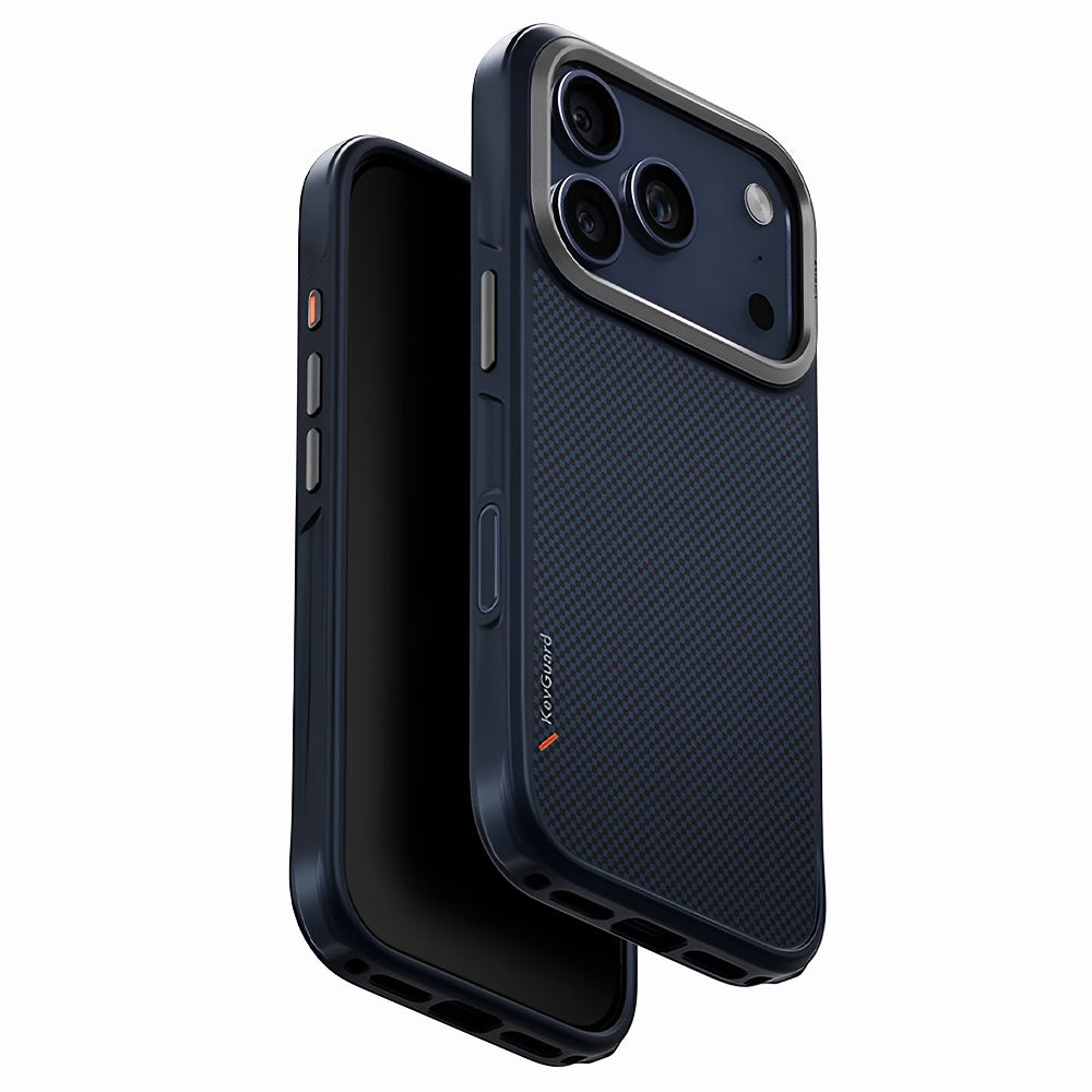 Funda MagSafe para Apple iPhone 17 Pro Max, UNIQ, Keva MagClick, Azul Marino.