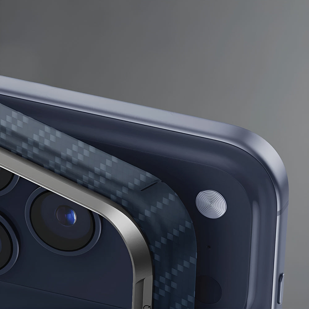Funda MagSafe para Apple iPhone 17 Pro Max, UNIQ, Keva MagClick, Azul Marino.