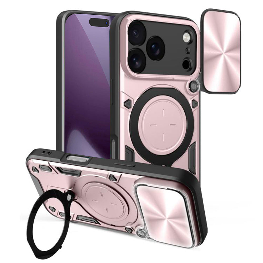 Funda para Apple iPhone 17 Pro, Techsuit, CamGuard Pro, Rosa Dorado