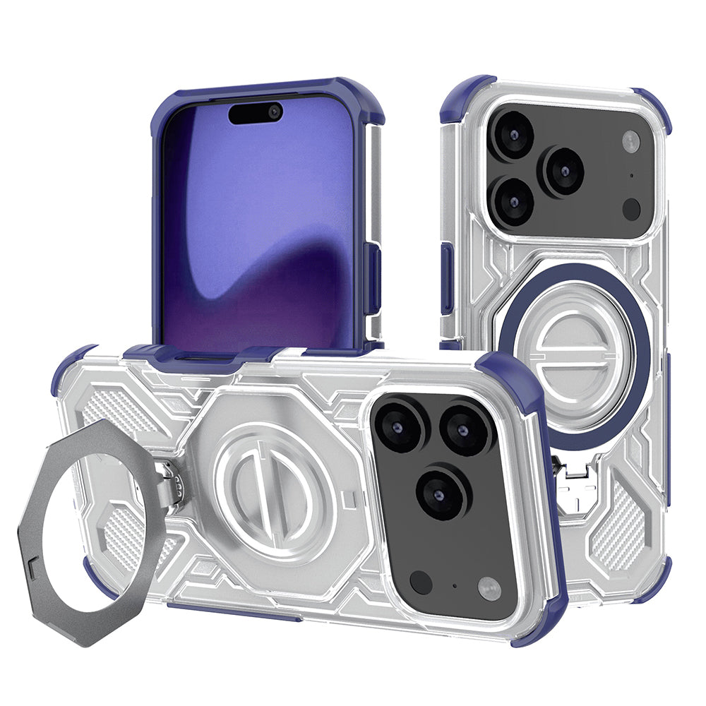 Funda para Apple iPhone 17 Pro, Techsuit, Carbon Shield Pro, Azul.