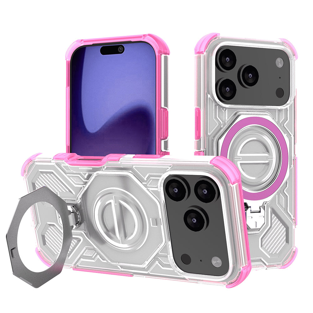 Funda para Apple iPhone 17 Pro, Techsuit, Carbon Shield Pro, Rosa.