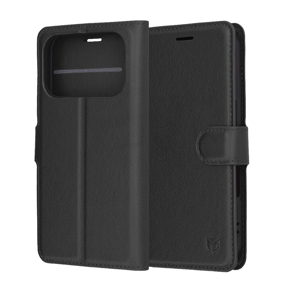 Funda para Apple iPhone 17 Pro, Techsuit, Leather Folio, Negra