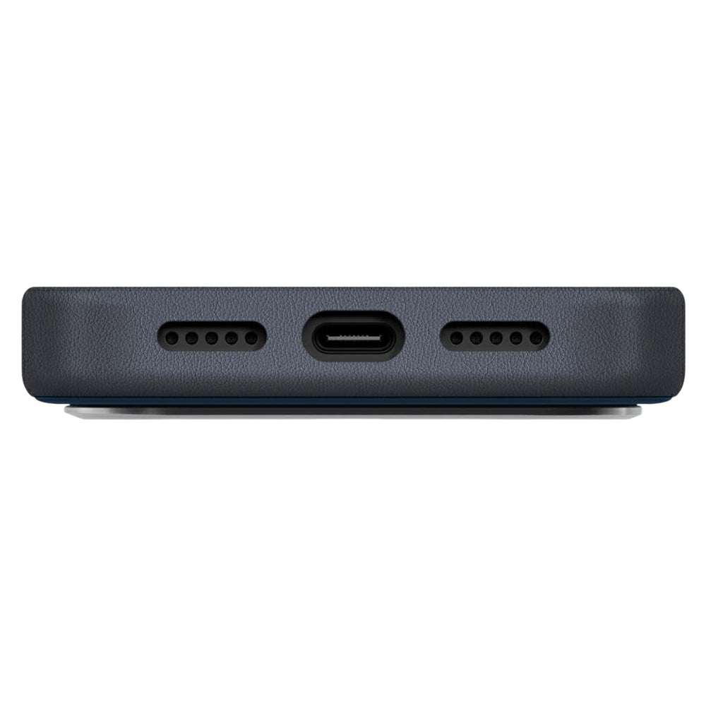 Funda para Apple iPhone 17 Pro, UNIQ, Lyden Leatherette, Azul Negro