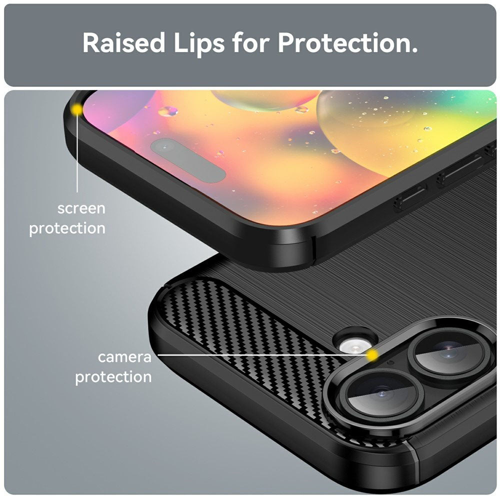 Funda para Apple iPhone 17, Techsuit, Carbono, Negra
