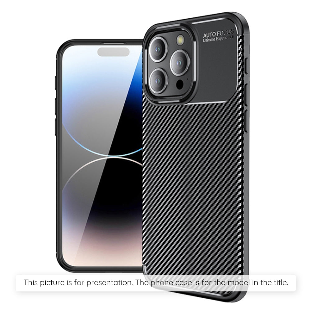 Funda para Apple iPhone 17, Techsuit, CarbonFiber, Negra