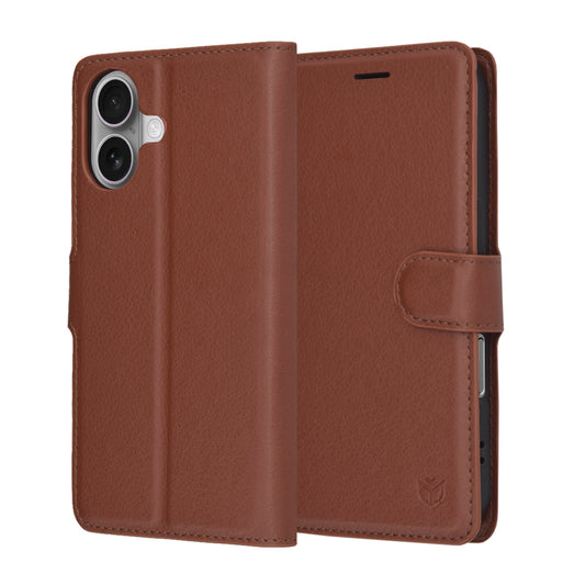 Funda para Apple iPhone 17, Techsuit, Leather Folio, Marrón