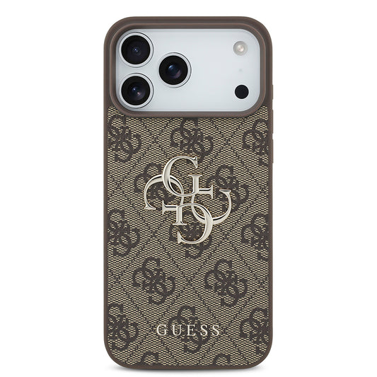 Funda para Apple iPhone 18 Pro / 17 Pro, Guess, 4G Big Logo, Marrón