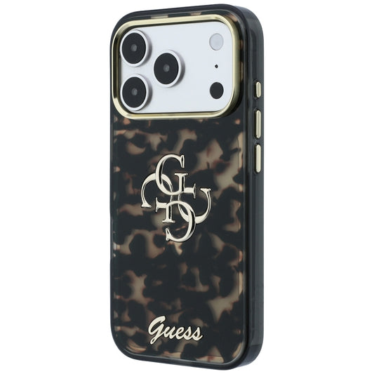 Funda para Apple iPhone 18 Pro / 17 Pro, Guess, IML 4G Metal Script, Marrón