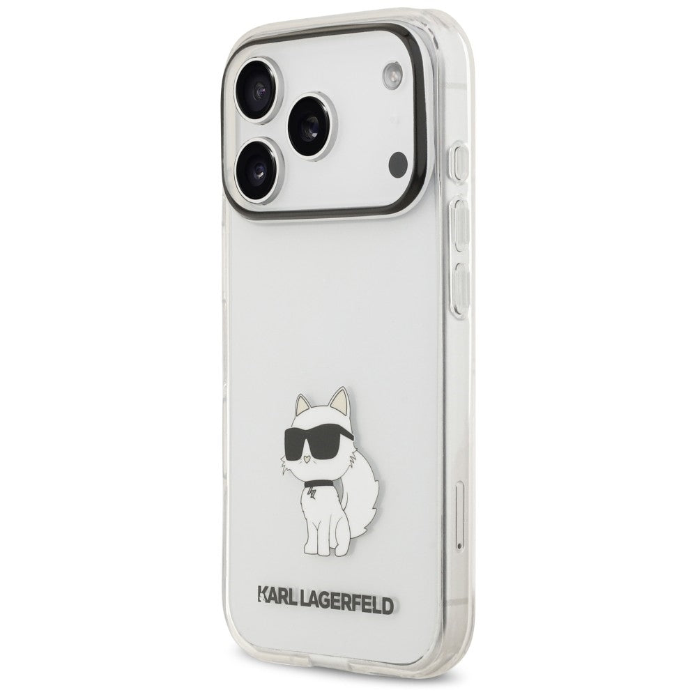 Funda para Apple iPhone 18 Pro / 17 Pro, Karl Lagerfeld, IML Choupette NFT, Transparente