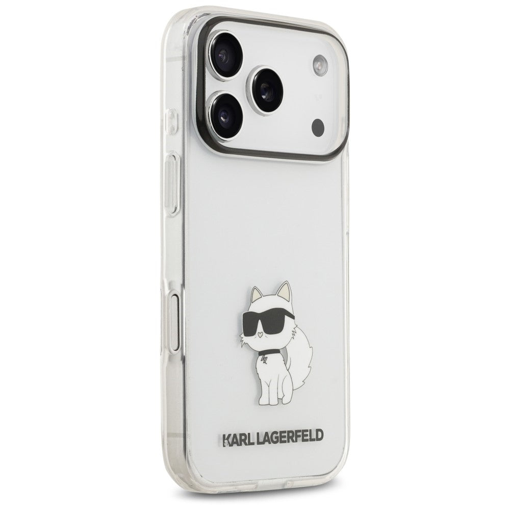 Funda para Apple iPhone 18 Pro / 17 Pro, Karl Lagerfeld, IML Choupette NFT, Transparente