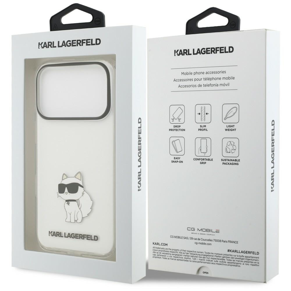 Funda para Apple iPhone 18 Pro / 17 Pro, Karl Lagerfeld, IML Choupette NFT, Transparente