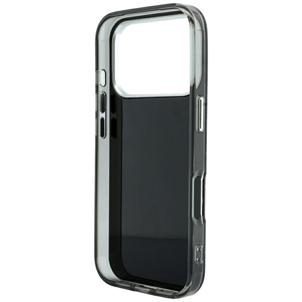 Funda para Apple iPhone 18 Pro / 17 Pro, Karl Lagerfeld, IML con piedras de strass y logo electrochapado, negra