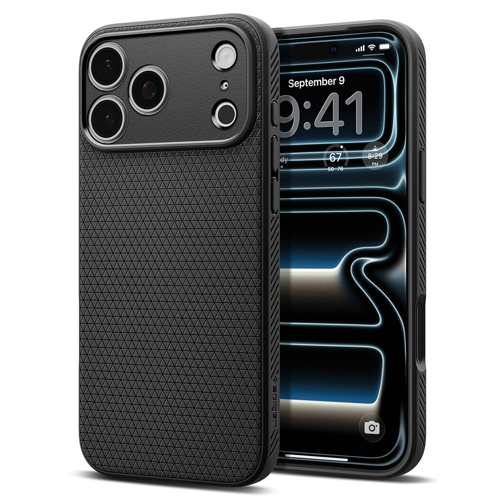 Funda para Apple iPhone 18 Pro / 17 Pro, Spigen, Liquid Air, Negra Mate ACS12149