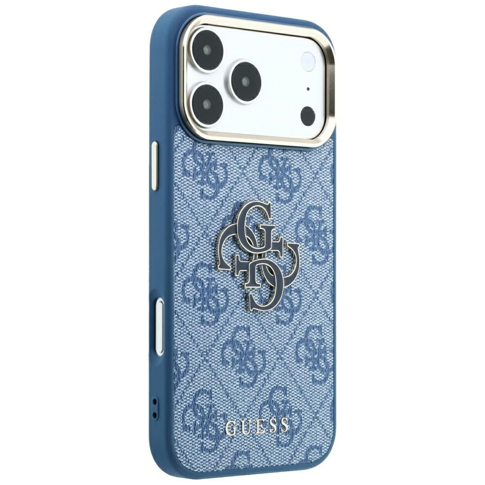 Funda para Apple iPhone 18 Pro Max / 17 Pro Max, Guess, Logo Grande 4G de Resina, Azul